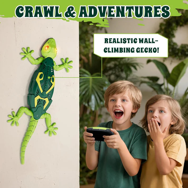 Remote Control Wall Climbing Lizard Toy With LED Eyes
