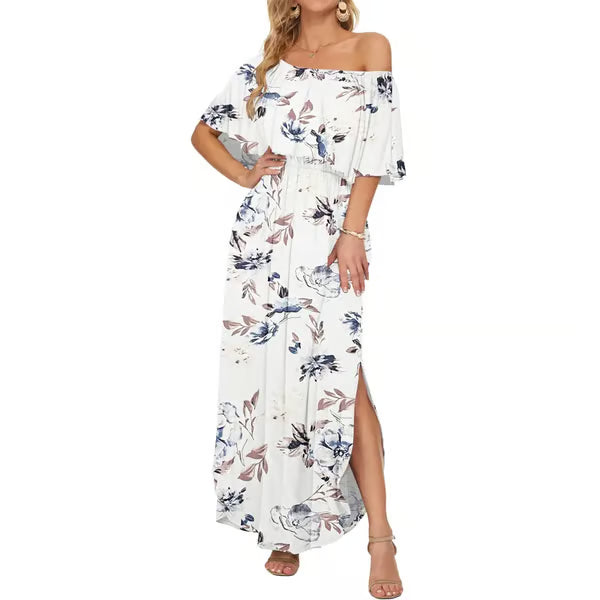 🔥 Women's Off-Shoulder Vacation-Style Maxi Dress