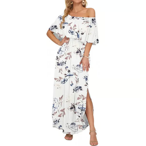 🔥 Women's Off-Shoulder Vacation-Style Maxi Dress